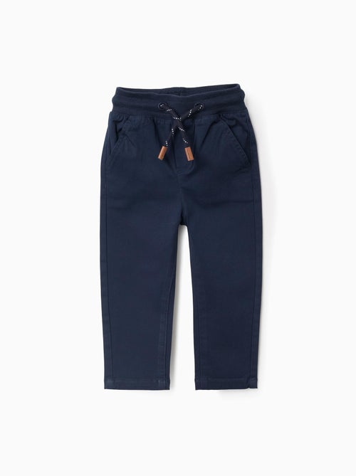 Pantalon en Toile avec Taille Élastique et Cordon - Kiabi