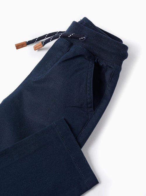 Pantalon en Toile avec Taille Élastique et Cordon - Kiabi