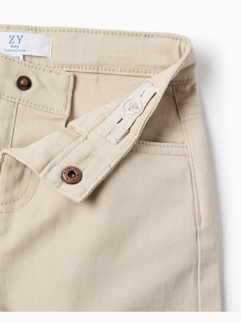 Pantalon En Toile Beige clair - Kiabi