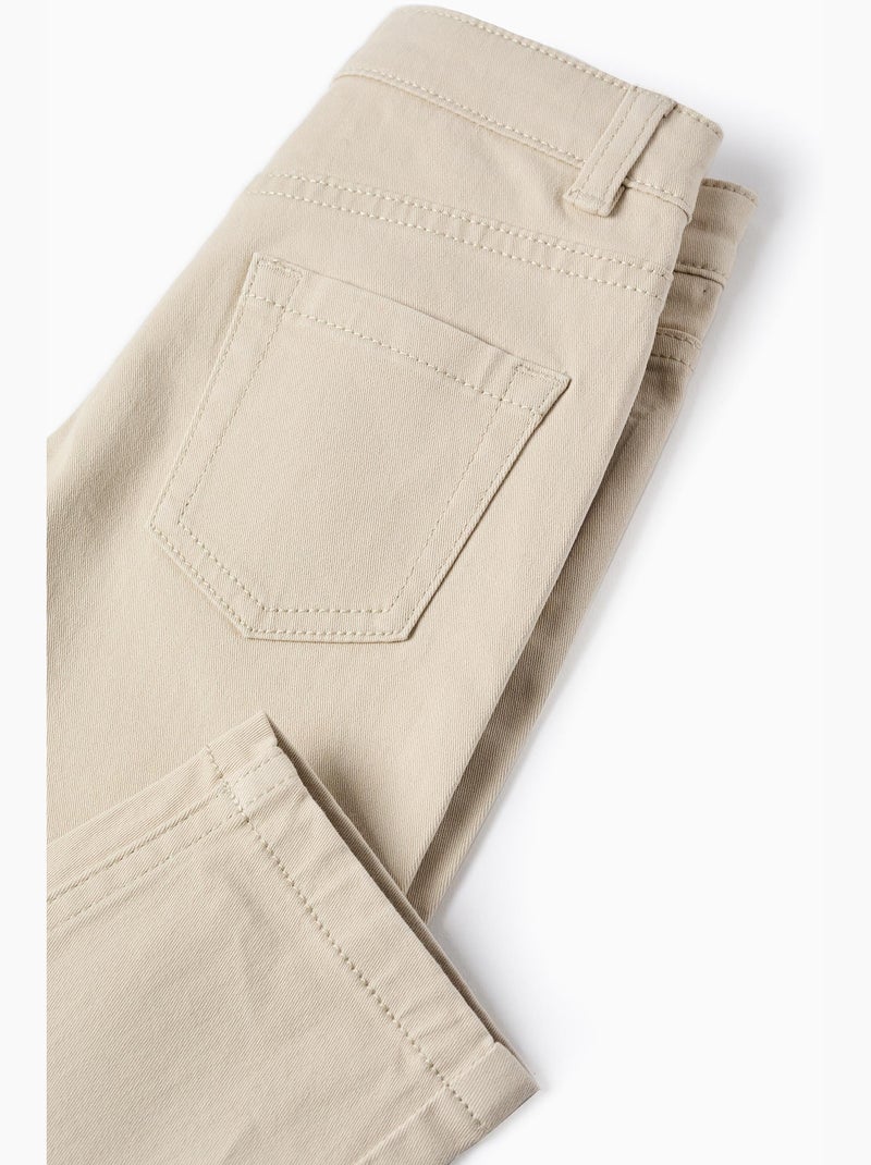 Pantalon En Toile Beige clair - Kiabi