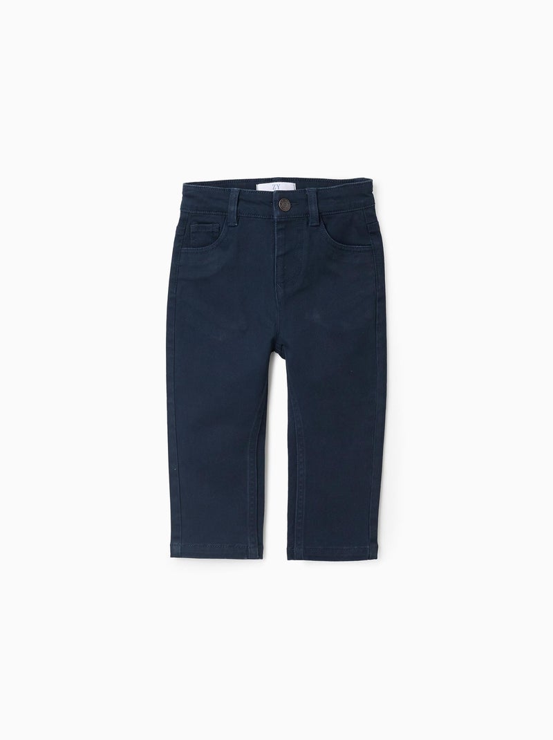 Pantalon En Toile Bleu foncé - Kiabi