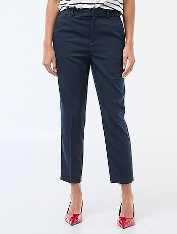 Pantalon cigarette uni pour femme