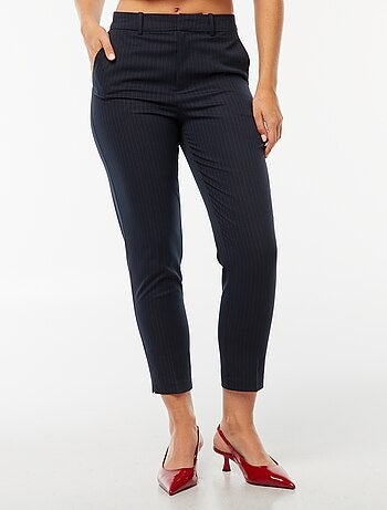Pantalon cigarette uni pour femme