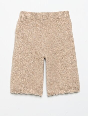 Pantalon en tricot avec broderies