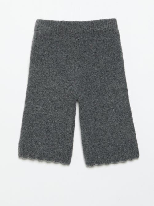 Pantalon en tricot avec broderies - Kiabi