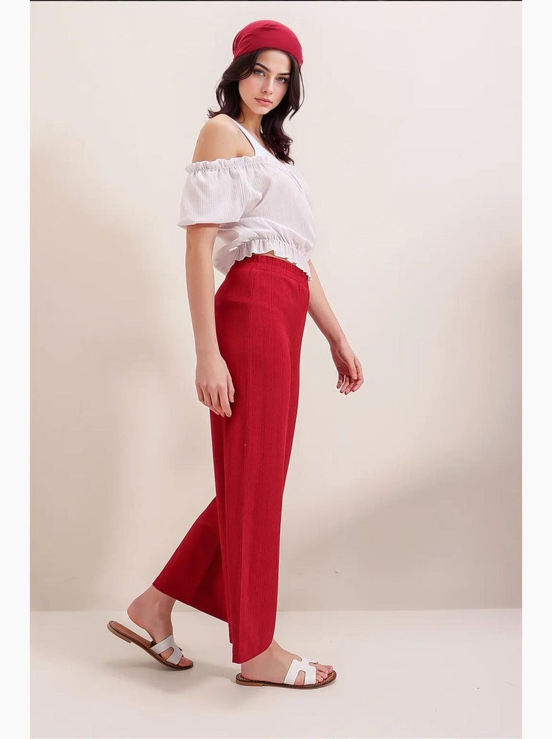 Pantalon en tricot bdart Rouge - Kiabi