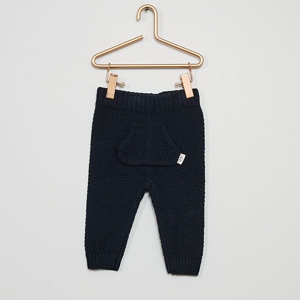 Pantalon En Tricot Bebe Garcon Bleu Marine Kiabi 9 00