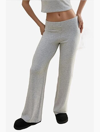 Pantalon en tricot doux et texturé à taille élastique hiccup