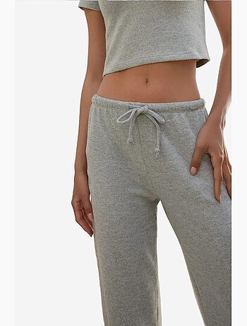 Pantalon en tricot doux et texturé avec cordons hiccup