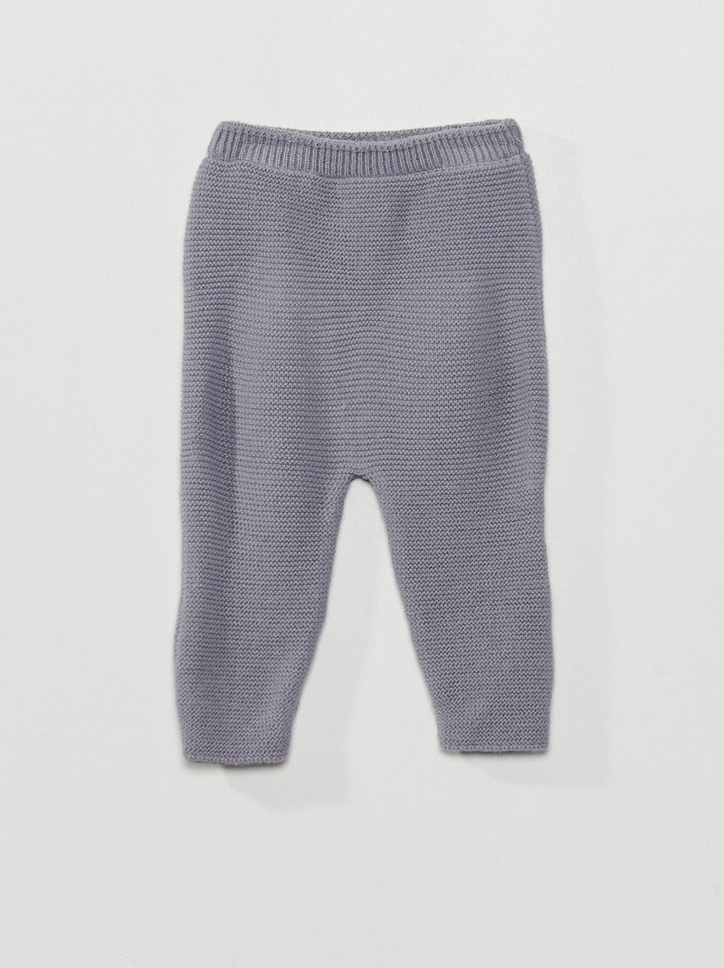 Pantalon en tricot 'La Manufacture de Layette' Bleu/Gris - Kiabi