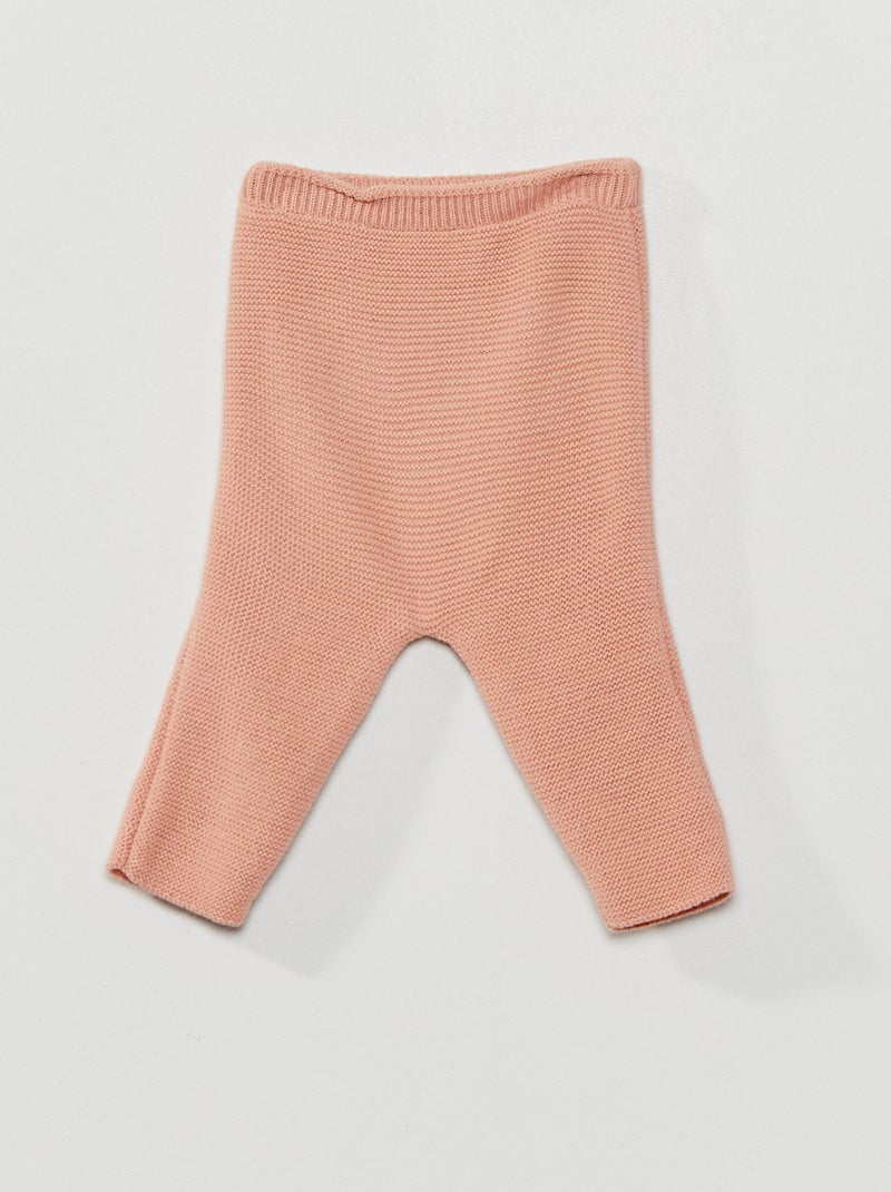 Pantalon en tricot 'La Manufacture de Layette' Rose - Kiabi