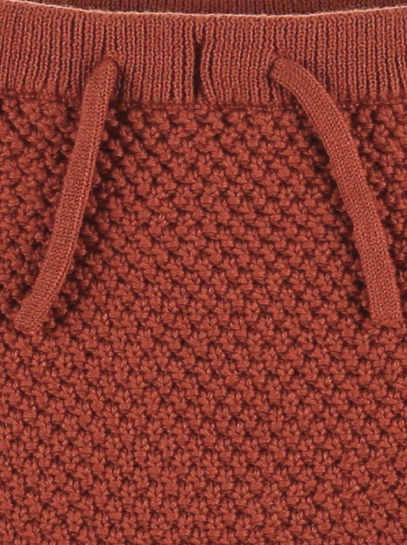 Pantalon en tricot, Marron - Kiabi