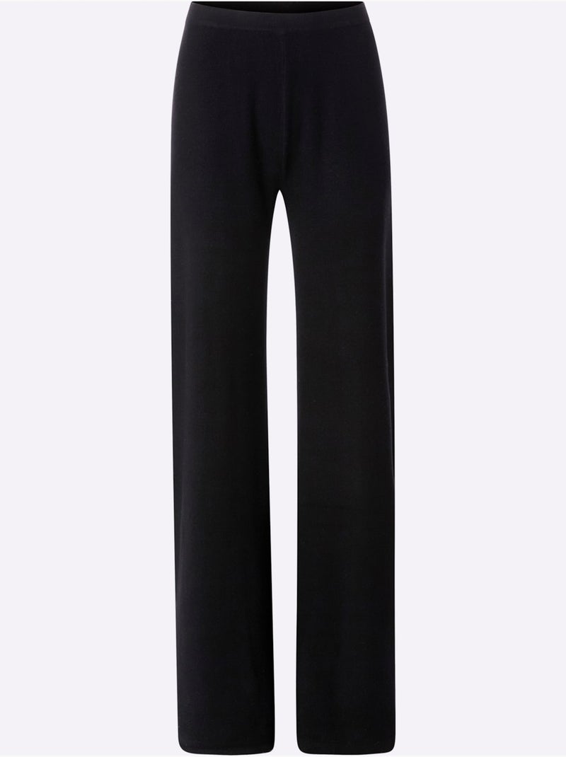 Pantalon en tricot mélange de viscose doux - Taille standard - helline Noir - Kiabi