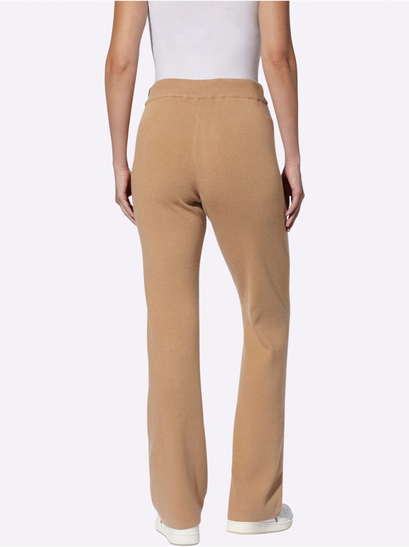 Pantalon En Tricot Pantalon En Jersey - Taille Standard - helline Marron - Kiabi