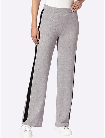 Pantalon En Tricot Rayures Contrastées - Taille Standard - Helline