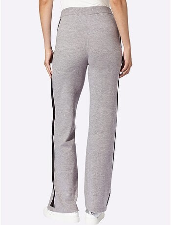 Pantalon En Tricot Rayures Contrastées - Taille Standard - Helline