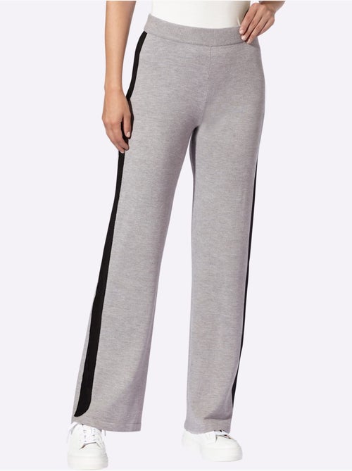 Pantalon En Tricot Rayures Contrastées - Taille Standard - helline - Kiabi