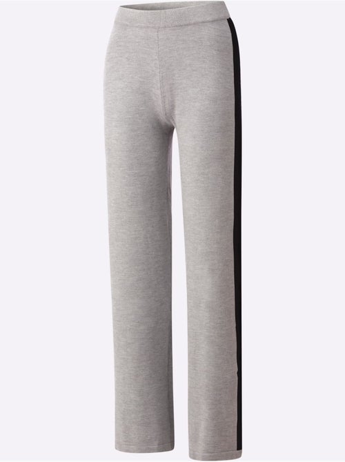 Pantalon En Tricot Rayures Contrastées - Taille Standard - helline - Kiabi