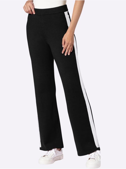 Pantalon En Tricot Rayures Contrastées - Taille Standard - helline - Kiabi