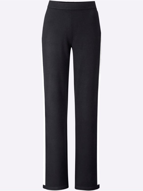 Pantalon En Tricot Rayures Contrastées - Taille Standard - helline - Kiabi
