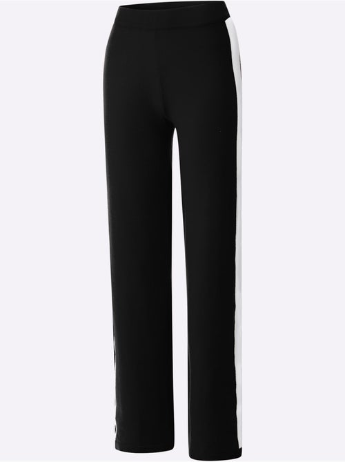 Pantalon En Tricot Rayures Contrastées - Taille Standard - helline - Kiabi