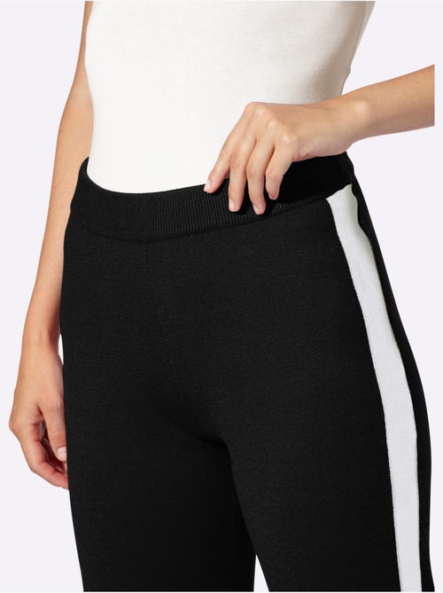 Pantalon En Tricot Rayures Contrastées - Taille Standard - helline - Kiabi