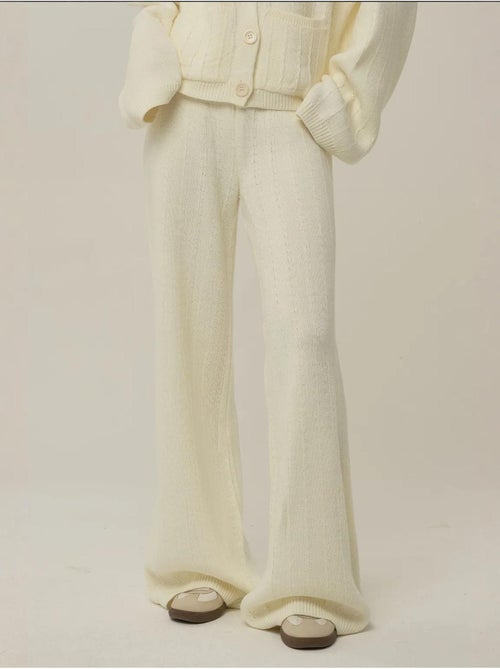 Pantalon en tricot texturé à jambes larges - Kiabi Pantalon en tricot texturé à jambes larges - Kiabi