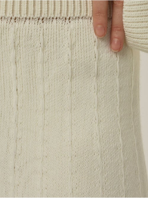 Pantalon en tricot texturé à jambes larges - Kiabi Pantalon en tricot texturé à jambes larges - Kiabi