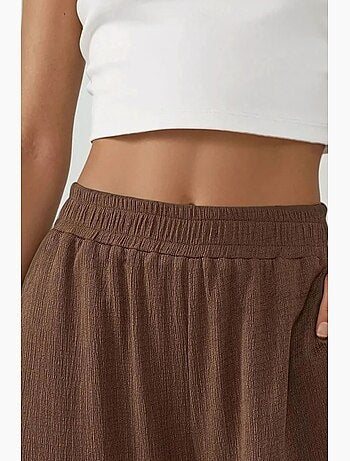 Pantalon en tricot texturé à jambes larges hiccup