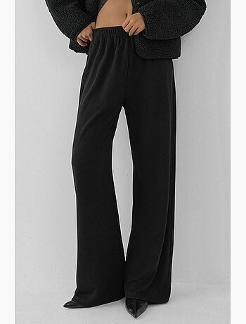 Pantalon en tricot texturé à jambes larges hiccup