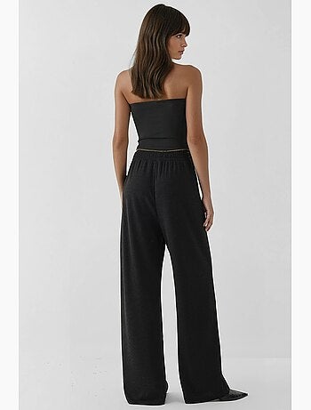 Pantalon en tricot texturé à jambes larges hiccup