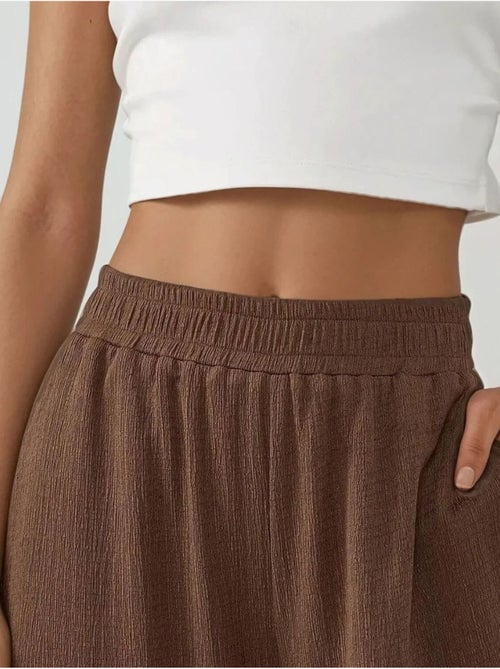 Pantalon en tricot texturé à jambes larges - Kiabi Pantalon en tricot texturé à jambes larges - Kiabi