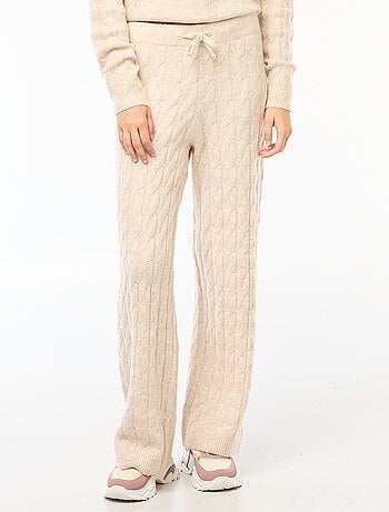 Pantalon en tricot torsadé