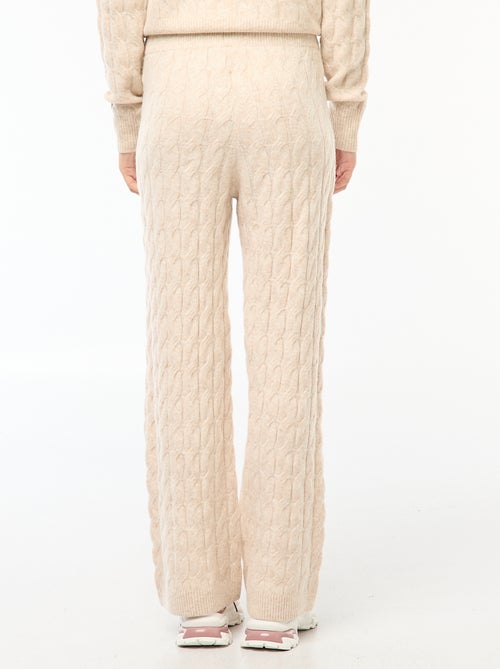 Pantalon en tricot torsadé - Kiabi