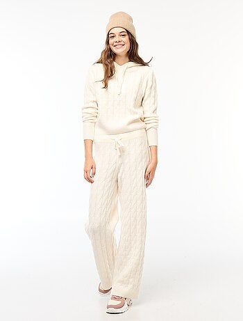 Pantalon en tricot torsadé