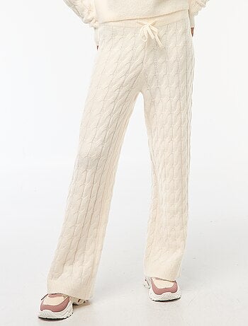 Pantalon en tricot torsadé