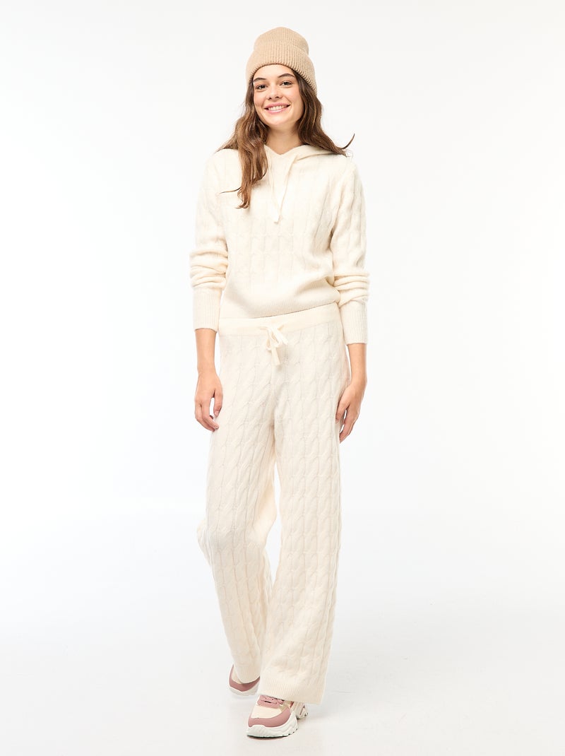 Pantalon en tricot torsadé