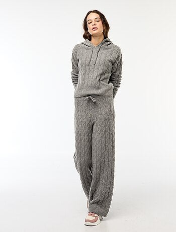 Pantalon en tricot torsadé