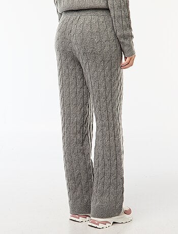 Pantalon en tricot torsadé