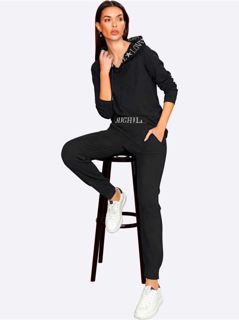 Pantalon En Tricot Tricot Fin Et Doux - Taille Standard - helline Noir - Kiabi