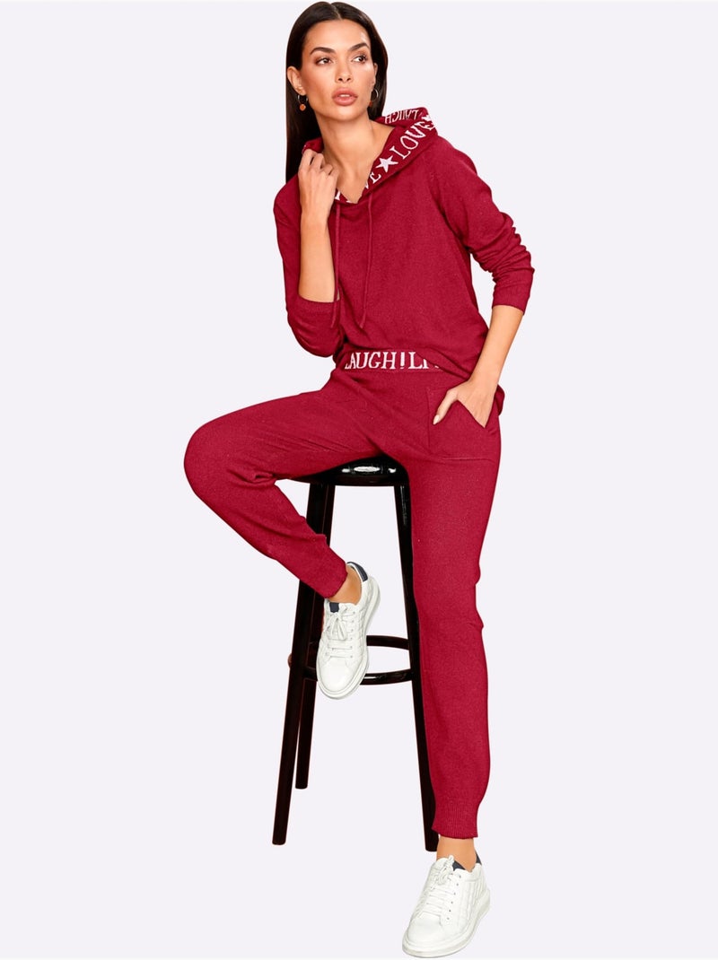Pantalon En Tricot Tricot Fin Et Doux - Taille Standard - helline Rouge - Kiabi