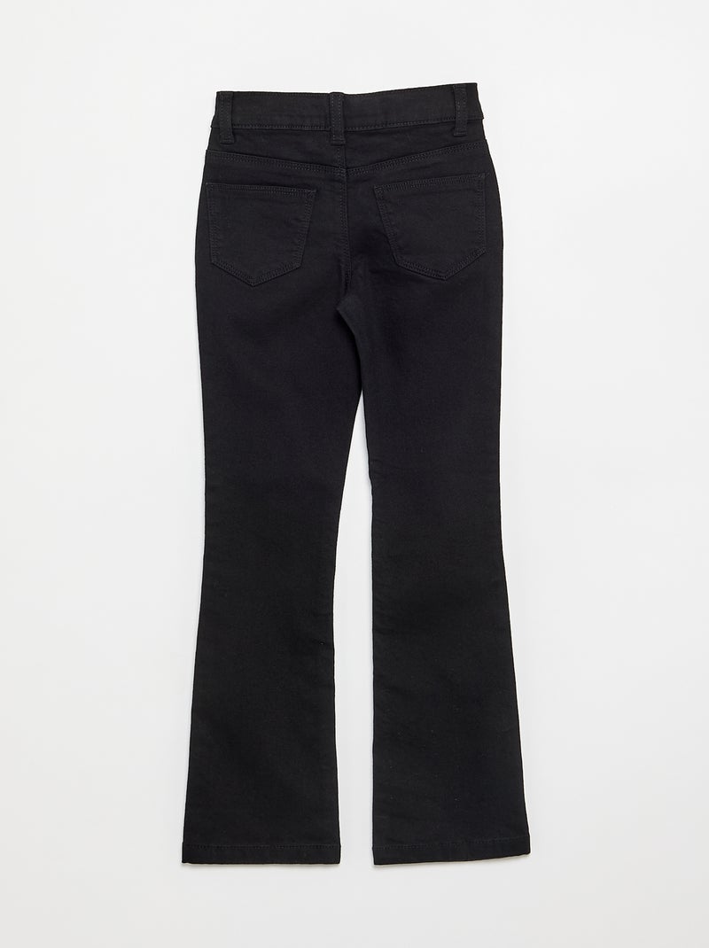 Pantalon en twill - coupe ajustée Noir - Kiabi