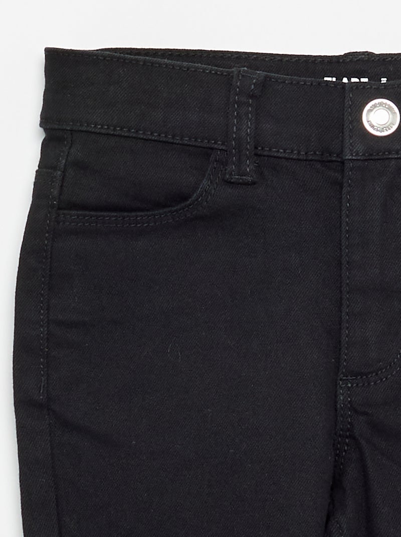 Pantalon en twill - coupe ajustée Noir - Kiabi