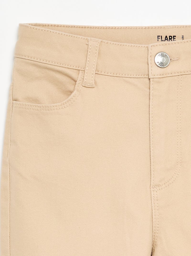 Pantalon en twill - coupe confortable Beige - Kiabi
