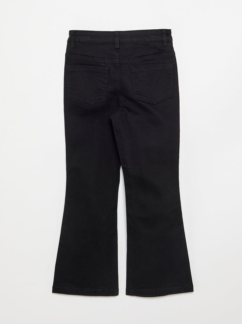 Pantalon en twill à taille ajustable Noir - Kiabi