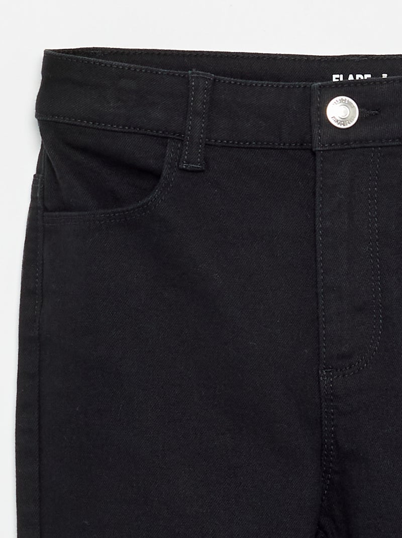 Pantalon en twill à taille ajustable Noir - Kiabi