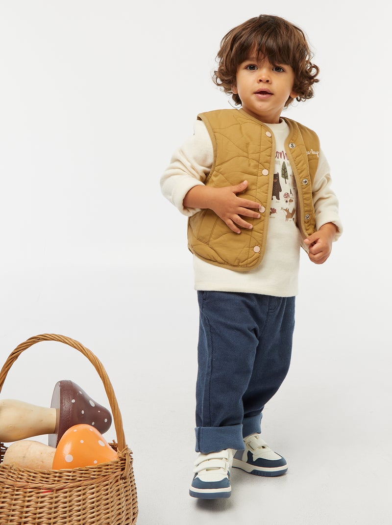 Pantalon en twill avec 2 vraies poches Bleu - Kiabi