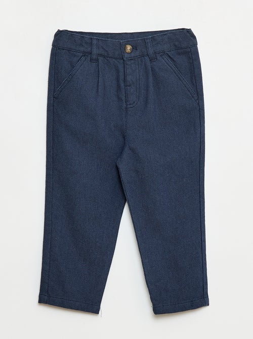 Pantalon en twill avec 2 vraies poches - Kiabi