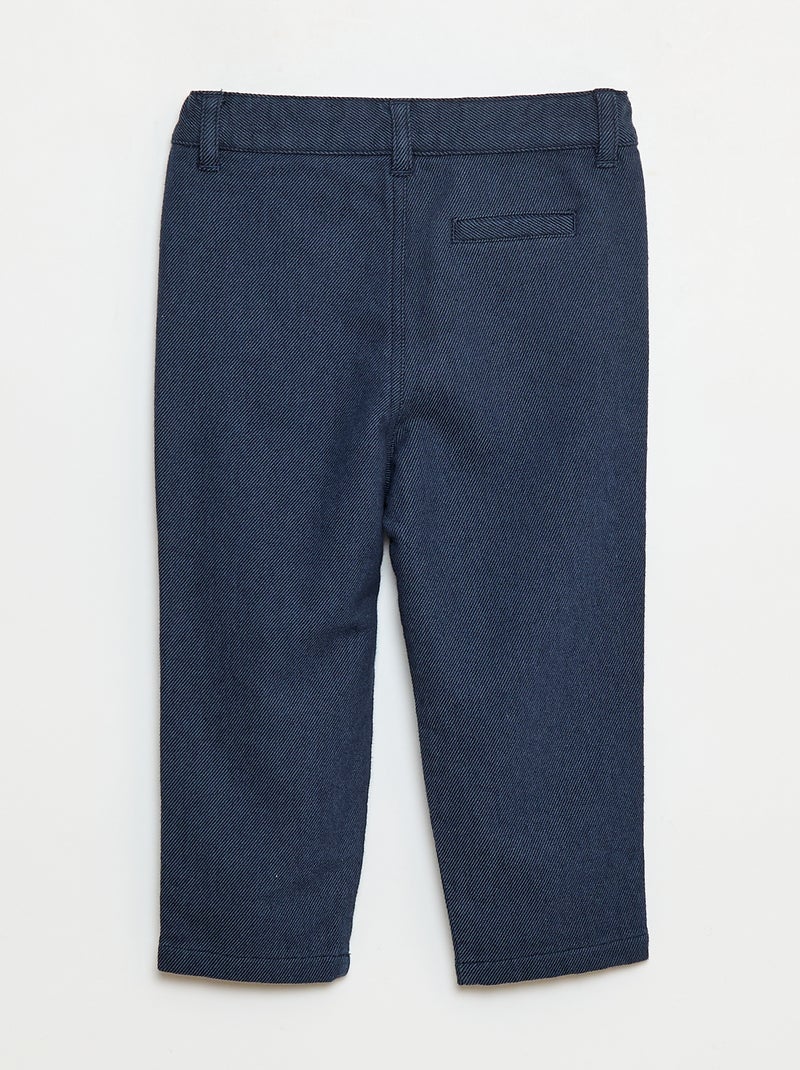 Pantalon en twill avec 2 vraies poches Bleu - Kiabi