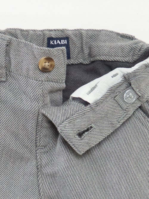 Pantalon en twill avec 2 vraies poches - Kiabi